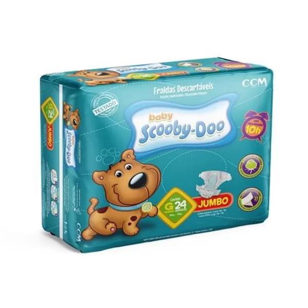 Fralda Scooby-Doo Tam G - 24 Unidades Jumbo