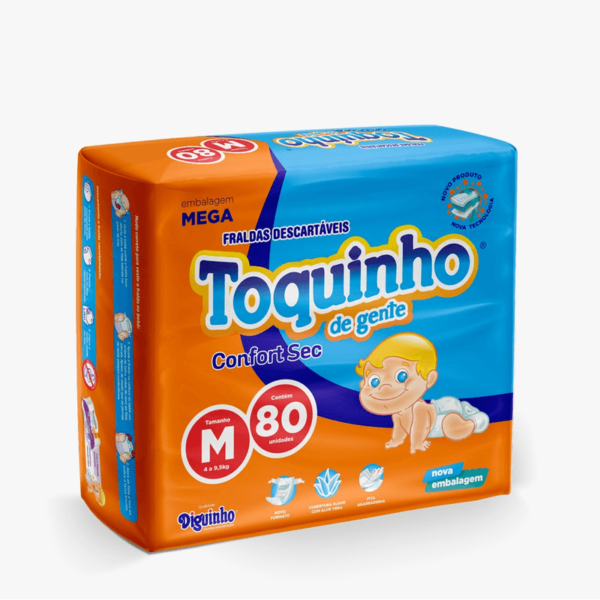 Fralda Toquinho Tam M - 80 Unidades