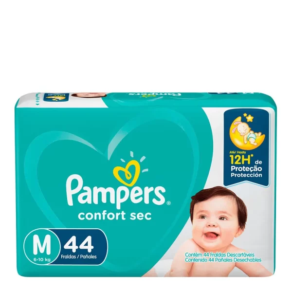 Pampers Confort Sec Tam M - 44 Unidades