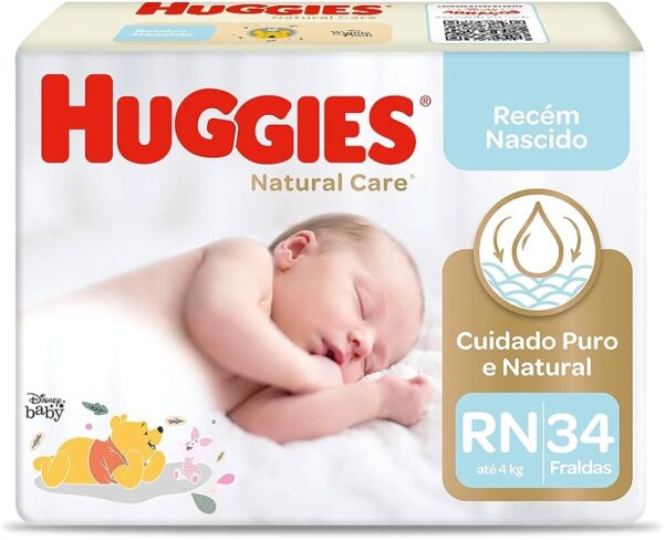 Fralda Huggies Natural Care Tam RN