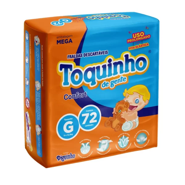 Fralda Toquinho Tam G - 72 Unidades